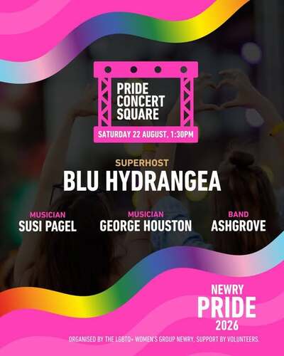 🌈 Get ready for an unforgettable day at Pride Concert Square! Join us as the incredible Blu Hydrangea takes the stage...