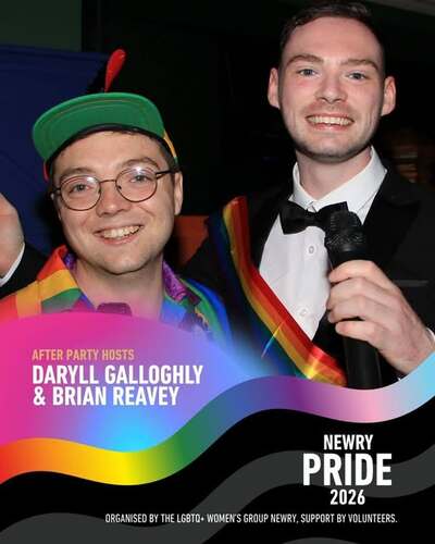 🎉 Meet your Official Newry Pride 2026 After Party Hosts! 🎉 We're delighted to welcome back Daryll Galloghly & Brian Re...
