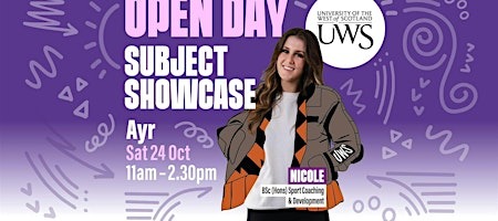 Ayr Campus Subject Showcase, Oct 2026