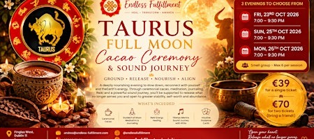 Taurus Full Moon Cacao & Sound Healing Ceremony